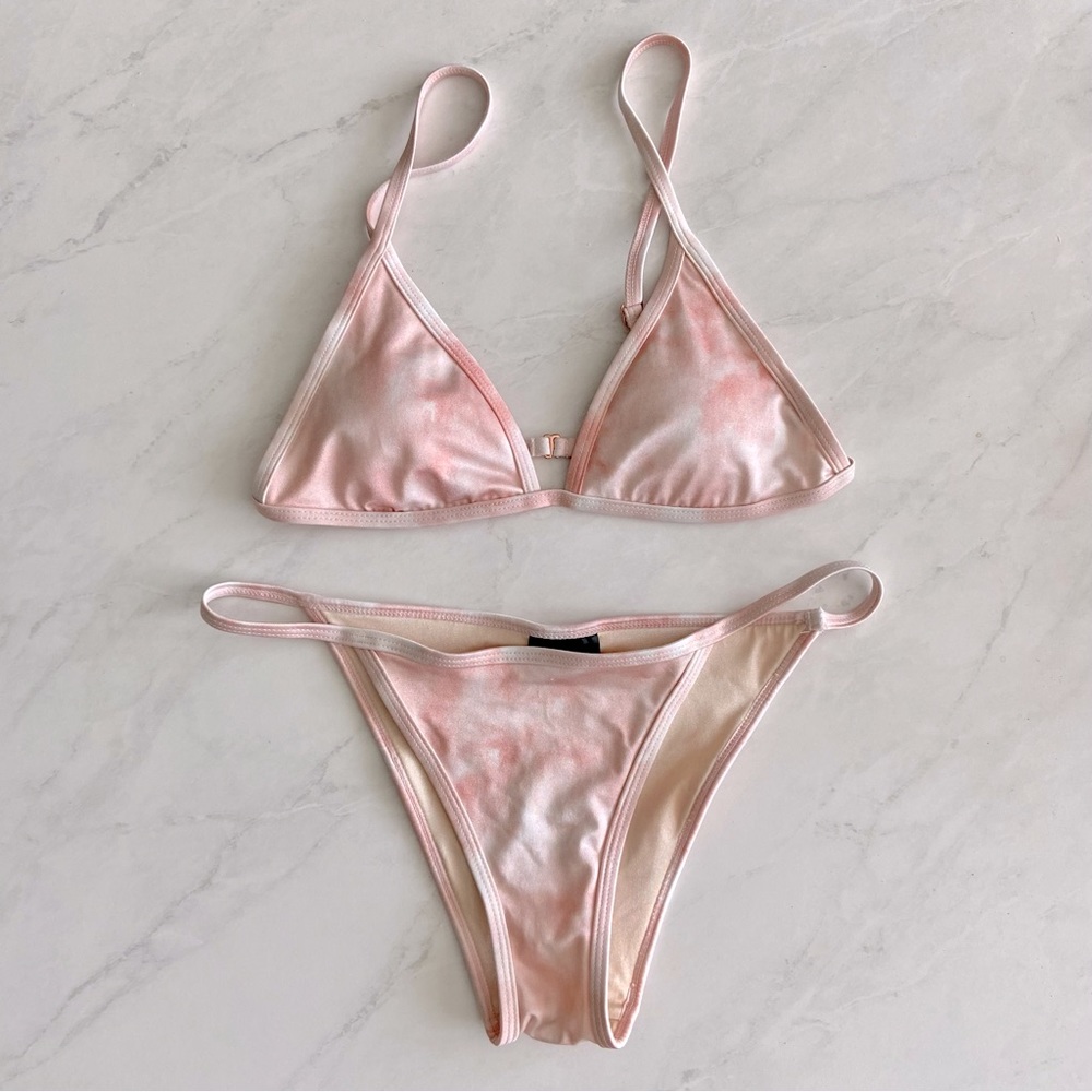 PacSun LA Hearts Pink Tie Dye Bikini Set | Size S